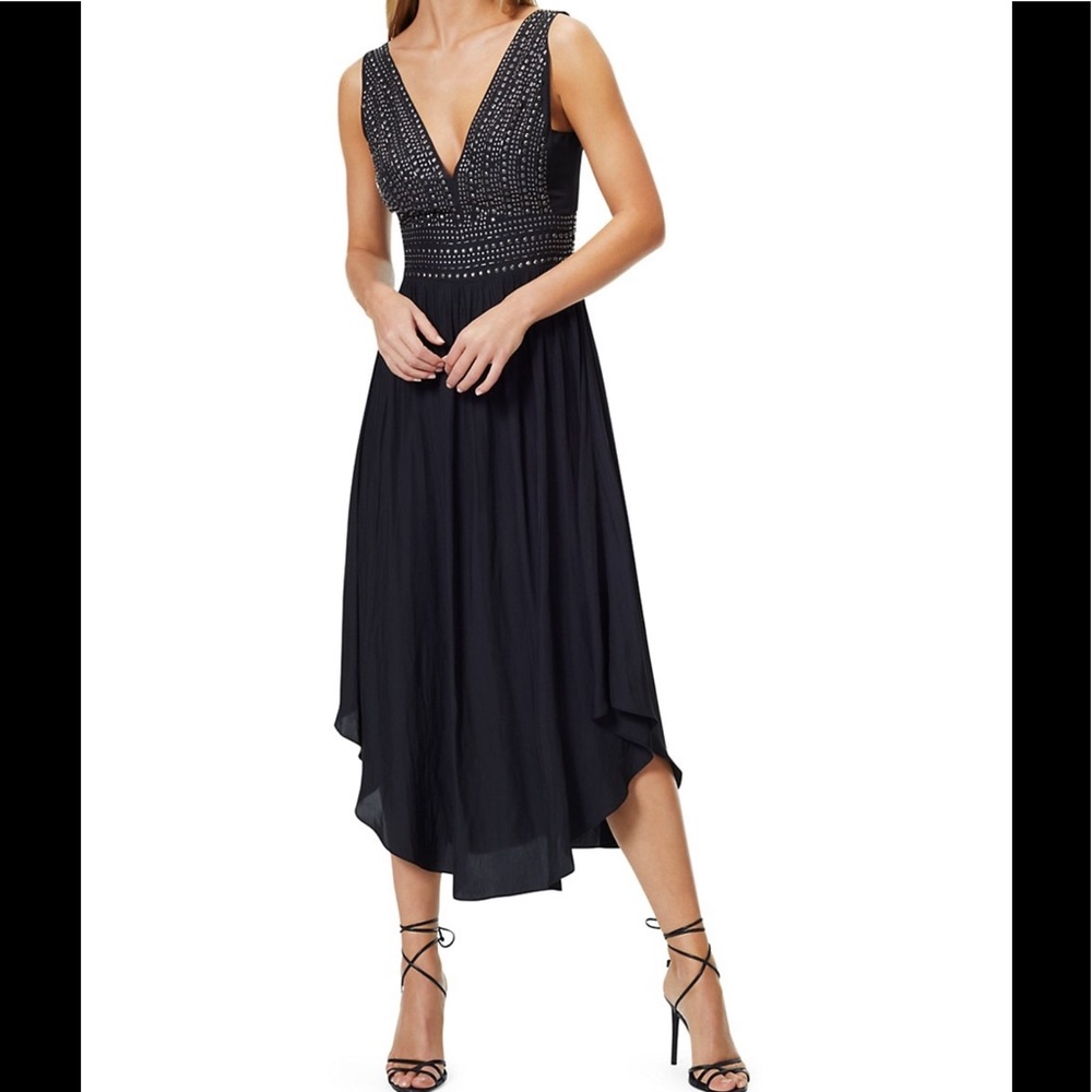 Ramy Brook Embellished Bodice MIDI Dress as 6